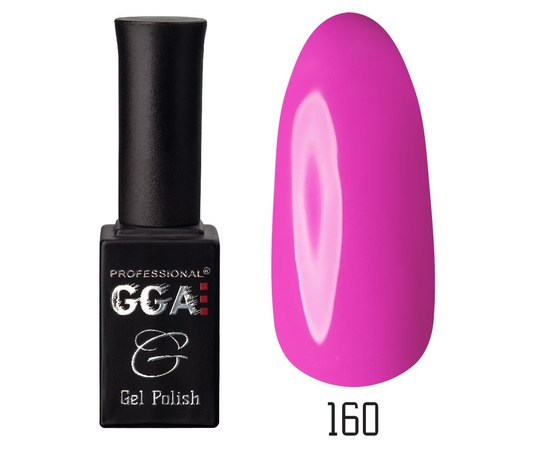 Изображение  Gel polish for nails GGA Professional 10 ml, № 160 (Fuchsia), Color No.: 160