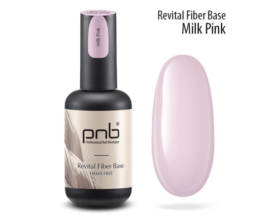 Изображение  Revitalizing base with nylon fibers PNB Revital Fiber Base 17 ml, Milk Pink, Volume (ml, g): 17, Color No.: MilkPink