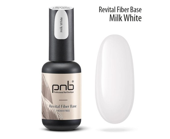 Изображение  Revitalizing base with nylon fibers PNB Revital Fiber Base 8 ml, Milk White, Volume (ml, g): 8, Color No.: MilkWhite