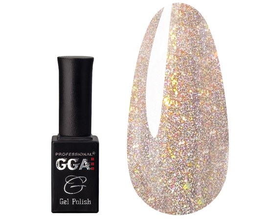 Изображение  Reflective gel polish GGA Professional Galaxy Reflective 10 ml, № 01 pale gold, Volume (ml, g): 10, Color No.: 1