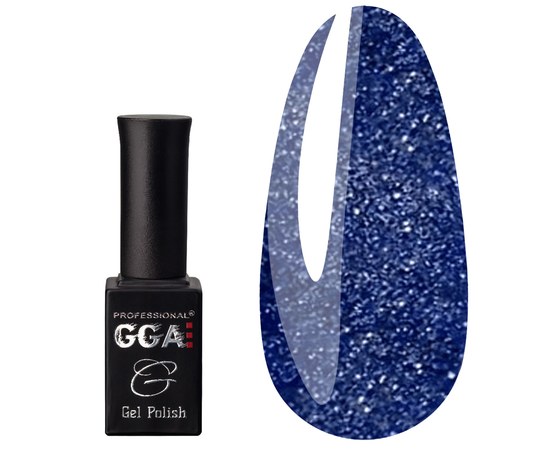 Зображення  Світловідбивній гель лак GGA Professional Galaxy Reflective 10 мл, № 03 синій, Об'єм (мл, г): 10, Цвет №: 03
