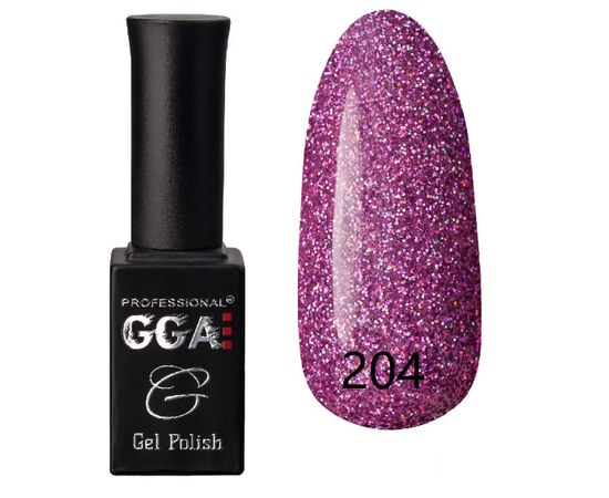 Изображение  Gel polish for nails GGA Professional 10 ml, No. 204, Color No.: 204