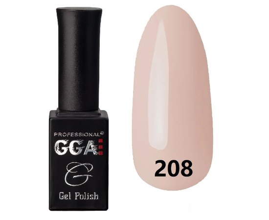 Зображення  Гель-лак для нігтів GGA Professional 10 мл, № 208, Цвет №: 208