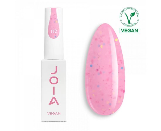 Зображення  Гель-лак JOIA vegan 112, Cotton candy, light pink, 6 мл, Об'єм (мл, г): 6, Цвет №: 112