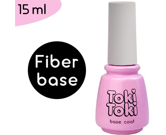 Изображение  Base for gel polish Toki-Toki Fiber Base transparent, 15 ml