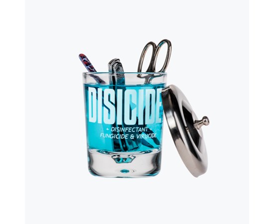 Изображение  Маникюрный стакан для дезинфекции инструментов Disicide Small Glass Jar, 160 мл (D720019)
