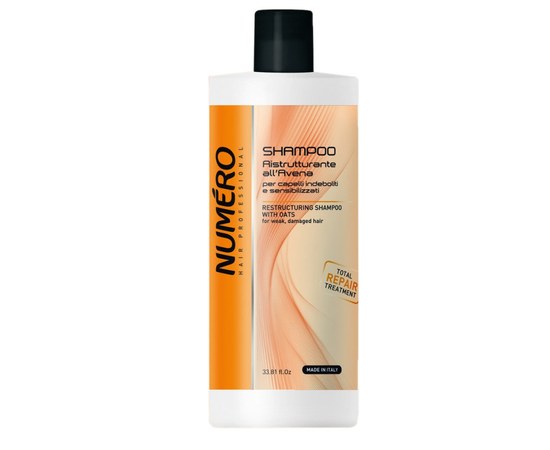 Изображение  Shampoo for hair with oat extract Brelil Numero 1000 ml, Volume (ml, g): 1000