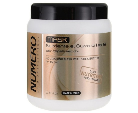 Изображение  Nourishing hair mask with shea extract and avocado Brelil Numero 1000 ml, Volume (ml, g): 1000