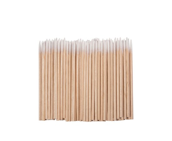 Изображение  Заостренные деревянные палочки с хлопковыми наконечниками (100 шт/уп) Kodi 20114145