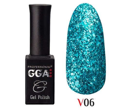 Изображение  Gel polish for nails GGA Professional Vegas 10 ml, No. 06, Volume (ml, g): 10, Color No.: 6
