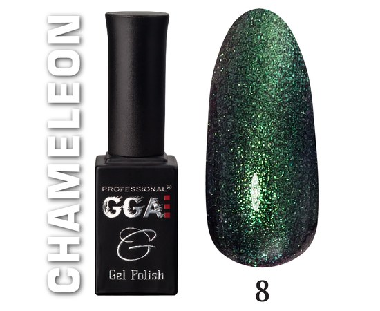Изображение  Gel polish for nails GGA Professional Chameleon 10 ml, No. 08, Volume (ml, g): 10, Color No.: 8