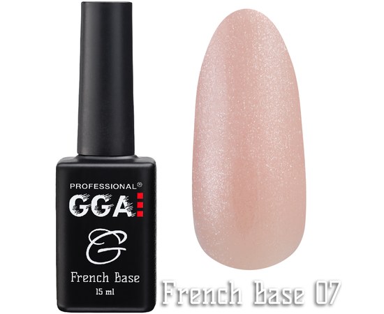Изображение  Base for gel polish GGA Professional French Base 15 ml, No. 07, Color No.: 7