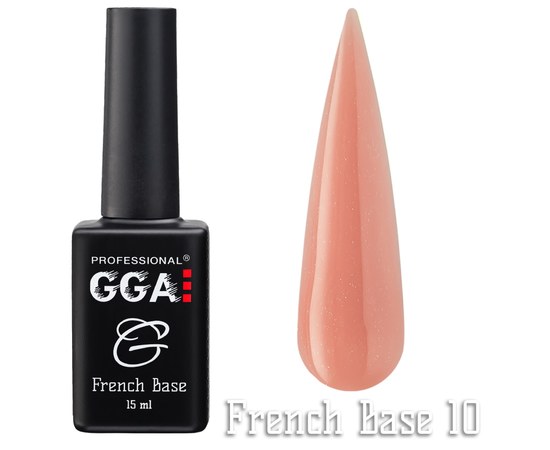 Изображение  Base for gel polish GGA Professional French Base 15 ml, No. 10, Color No.: 10