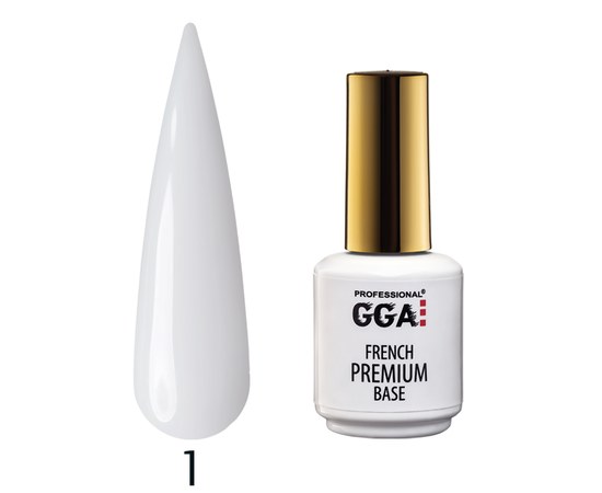 Изображение  Rubber base GGA Professional Premium French 15 ml, № 01, Color No.: 1