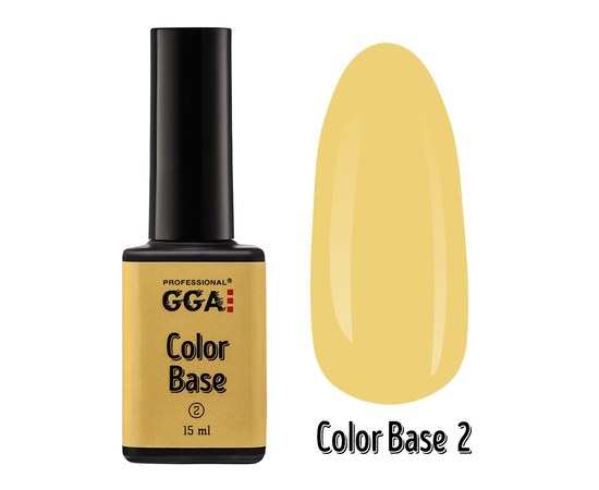 Изображение  Base for gel polish GGA Professional Color Base 15 ml, No. 02, Volume (ml, g): 15, Color No.: 2