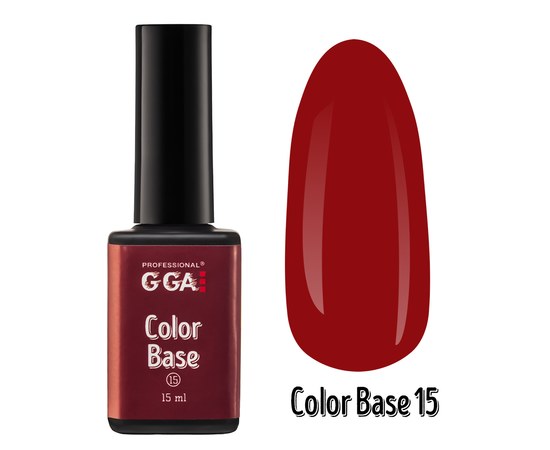 Изображение  Base for gel polish GGA Professional Color Base 15 ml, No. 15, Volume (ml, g): 15, Color No.: 15