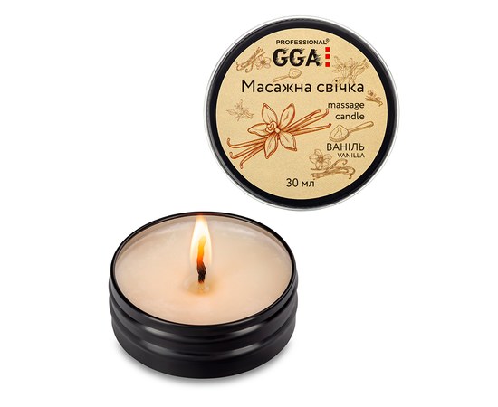 Изображение  Massage candle GGA Professional Vanilla, 30 ml, Aroma: Vanilla, Volume (ml, g): 30
