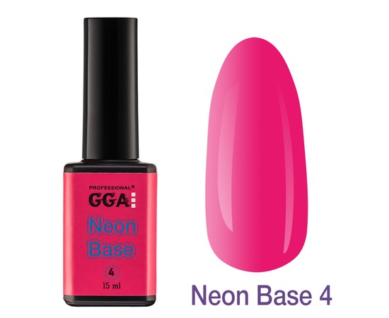 Изображение  Base for gel polish GGA Professional Neon Base 15 ml, No. 04, Color No.: 4