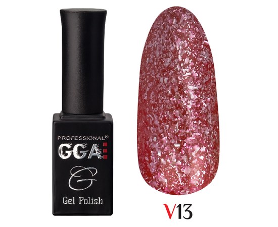 Зображення  Гель-лак для нігтів GGA Professional Vegas 10 мл, № 10, Об'єм (мл, г): 10, Цвет №: 10