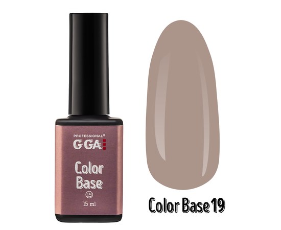Изображение  Base for gel polish GGA Professional Color Base 15 ml, No. 19, Volume (ml, g): 15, Color No.: 19
