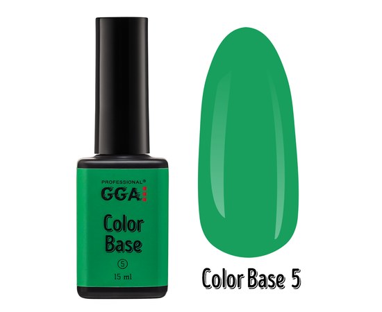 Изображение  Base for gel polish GGA Professional Color Base 15 ml, No. 05, Volume (ml, g): 15, Color No.: 5