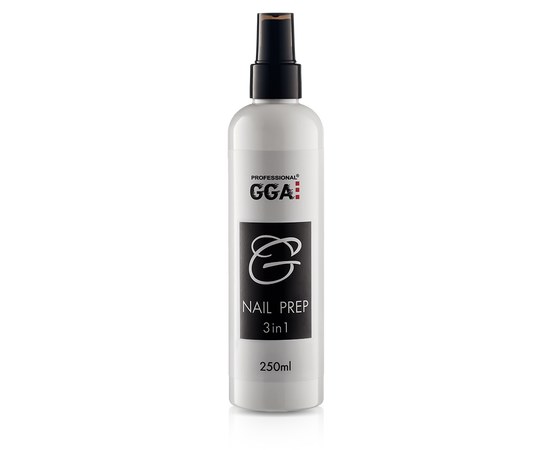 Зображення  Засіб для зняття липкого шару GGA Professional Nail Prep 3in1, 250 мл, Об'єм (мл, г): 250