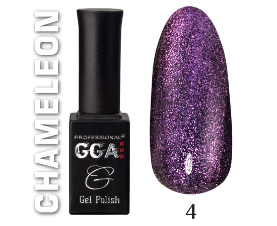 Изображение  Gel polish for nails GGA Professional Chameleon 10 ml, No. 04, Volume (ml, g): 10, Color No.: 4