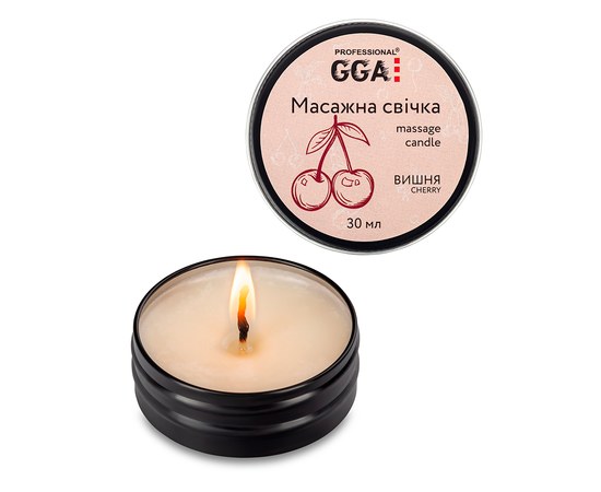 Изображение  Massage candle GGA Professional Cherry, 30 ml, Aroma: Cherry, Volume (ml, g): 30