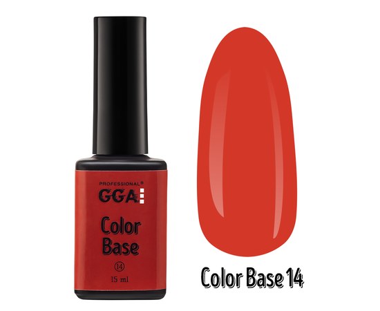 Изображение  Base for gel polish GGA Professional Color Base 15 ml, No. 14, Volume (ml, g): 15, Color No.: 14