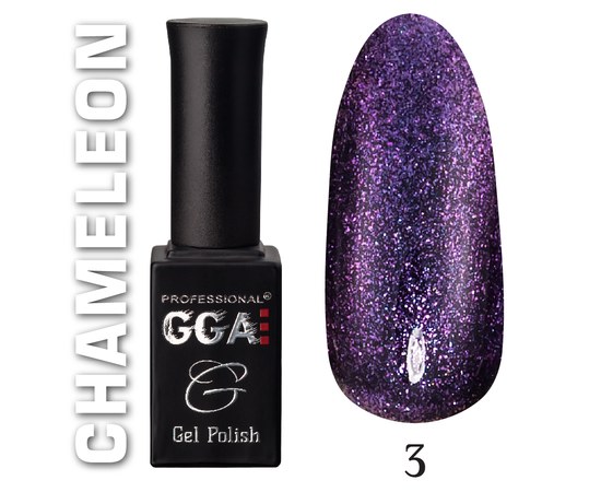 Изображение  Gel polish for nails GGA Professional Chameleon 10 ml, No. 03, Volume (ml, g): 10, Color No.: 3