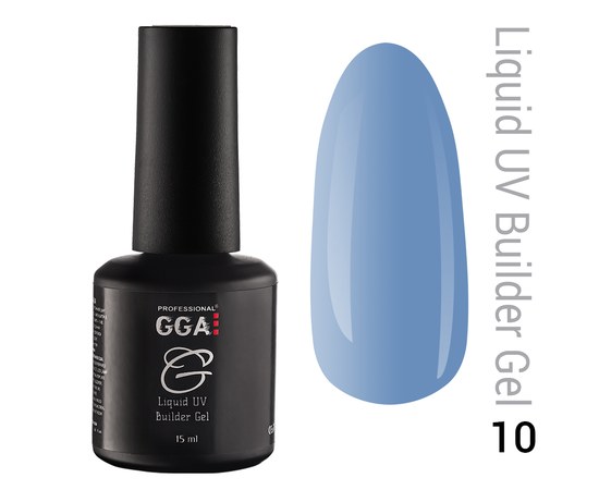 Изображение  Liquid gel GGA Professional Liquid Builder Gel 15 ml, No. 10, Volume (ml, g): 15, Color No.: 10