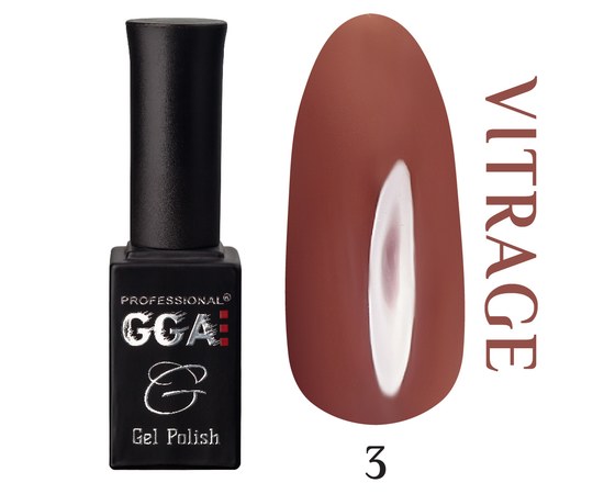 Зображення  Гель-лак для нігтів GGA Professional Вітражний 10 мл, № 02, Об'єм (мл, г): 10, Цвет №: 02