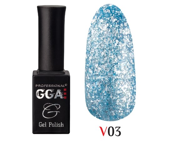 Изображение  Gel polish for nails GGA Professional Vegas 10 ml, No. 03, Volume (ml, g): 10, Color No.: 3