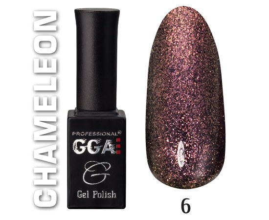 Зображення  Гель-лак для нігтів GGA Professional Chameleon 10 мл, № 06, Об'єм (мл, г): 10, Цвет №: 06