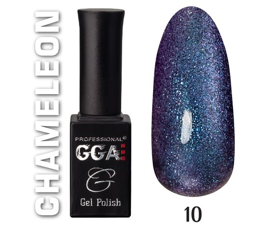 Изображение  Gel polish for nails GGA Professional Chameleon 10 ml, No. 10, Volume (ml, g): 10, Color No.: 10