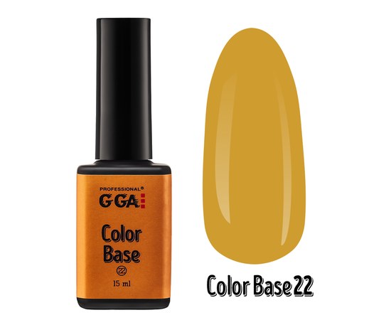 Изображение  Base for gel polish GGA Professional Color Base 15 ml, No. 22, Volume (ml, g): 15, Color No.: 22