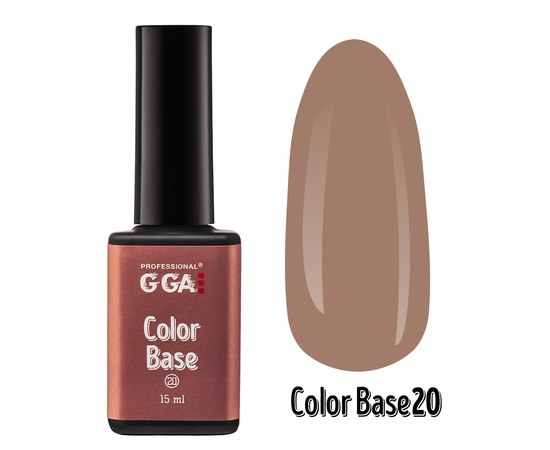 Изображение  Base for gel polish GGA Professional Color Base 15 ml, No. 20, Volume (ml, g): 15, Color No.: 20