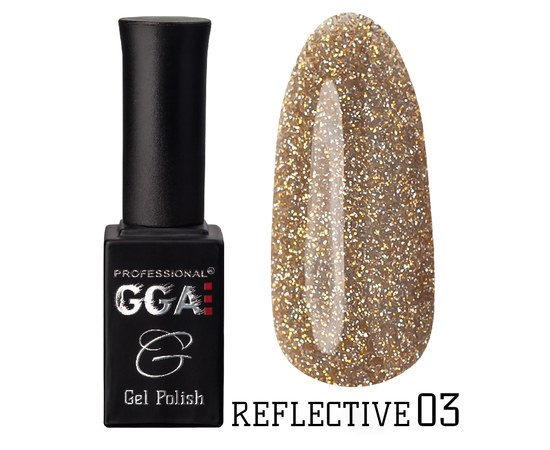 Изображение  Reflective gel polish GGA Professional Reflective 10 ml, № 03, Volume (ml, g): 10, Color No.: 3