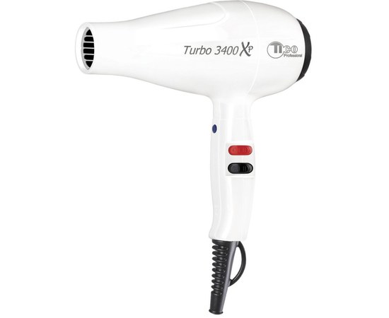 Изображение  Professional hair dryer with ionization TICO Professional Turbo 3400 XP ION WHITE (100001IONWT)