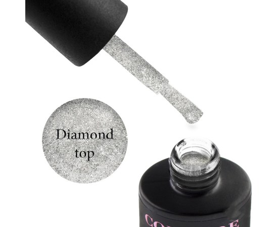 Изображение  Top coat for gel polish with a light-reflecting effect COUTURE Color Diamond Top Coat 9 ml