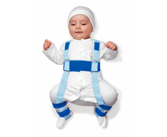 Зображення  Бандаж для стегнових суглобів дитячий "Стремена Павлика" TIANA Тип 450 (блакитний) розмір 2 60 - 67 ріст / 46 - 52 см, Розмір: 2