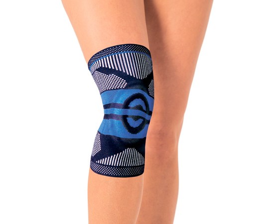 Зображення  Бандаж для колінного суглоба компресійний з силіконовим кільцем TIANA Тип 507 (синій) розмір 1 (M) 34 - 39 см, Розмір: 1