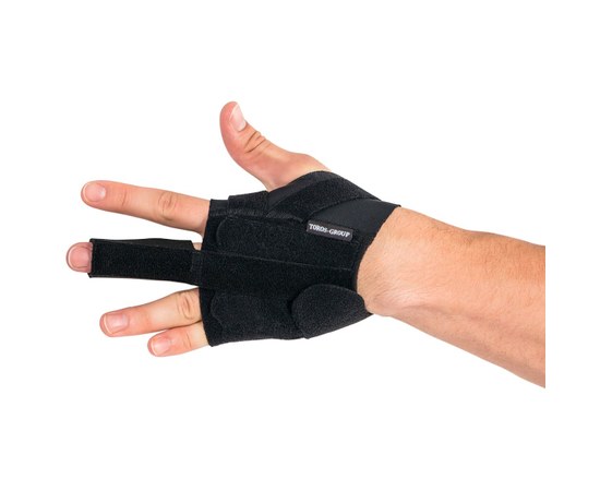 Изображение  Бандаж для фиксации пальцев левой руки TIANA Тип 557 (черный) размер 1 17 – 19 см, Размер: 1