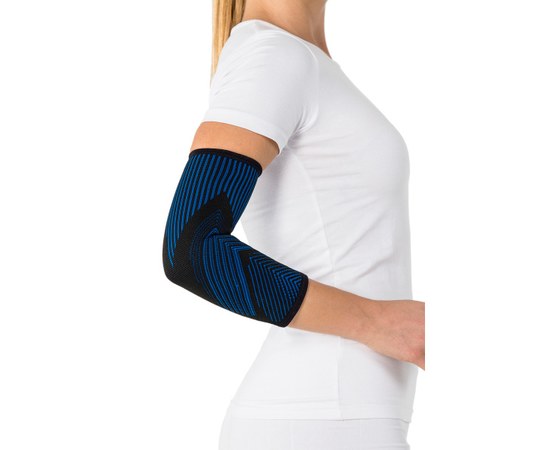 Изображение  Compression elbow bandage TIANA Type 609 (black-blue) size 1 22 – 25 cm, Size: 1