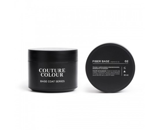 Изображение  Base for gel polish Couture Color Fiber Base 30 ml, FB 02 Clear Pink, Volume (ml, g): 30, Color No.: 2