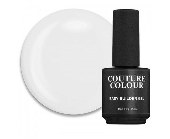 Изображение  Быстрый билдер-гель Couture Colour Easy Builder Gel EBG 04, белый, 15 мл, Объем (мл, г): 15, Цвет №: 04, Цвет: Белый