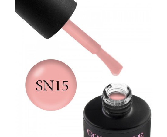 Зображення  Гель-лак Couture Colour Soft Nude SN 15 персиковий, 9 мл, Об'єм (мл, г): 9, Цвет №: 15