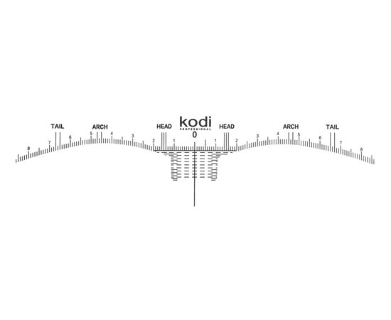 Изображение  Линейка для бровей самоклеющая Kodi (20070571), 10 шт