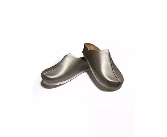 Изображение  Clog "Wellness" on a cork sole Kodi 20086862, (genuine leather, golden color, river 39), Size: 39, Color: golden