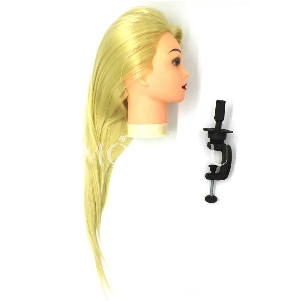 Голова-манекен для причесок, волосы 45 - 50 см Блондинка Dewal